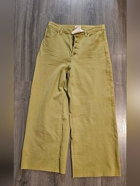 Easel High-Rise Wide-Leg Jeans in Olive